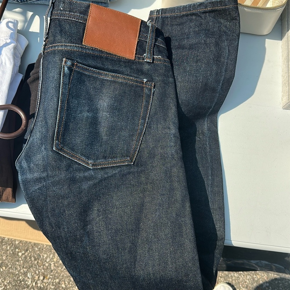 Men’s Unbranded raw salvaged denim jeans size 32